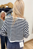 Call Me Crochet Knitted Cardigan Black/White