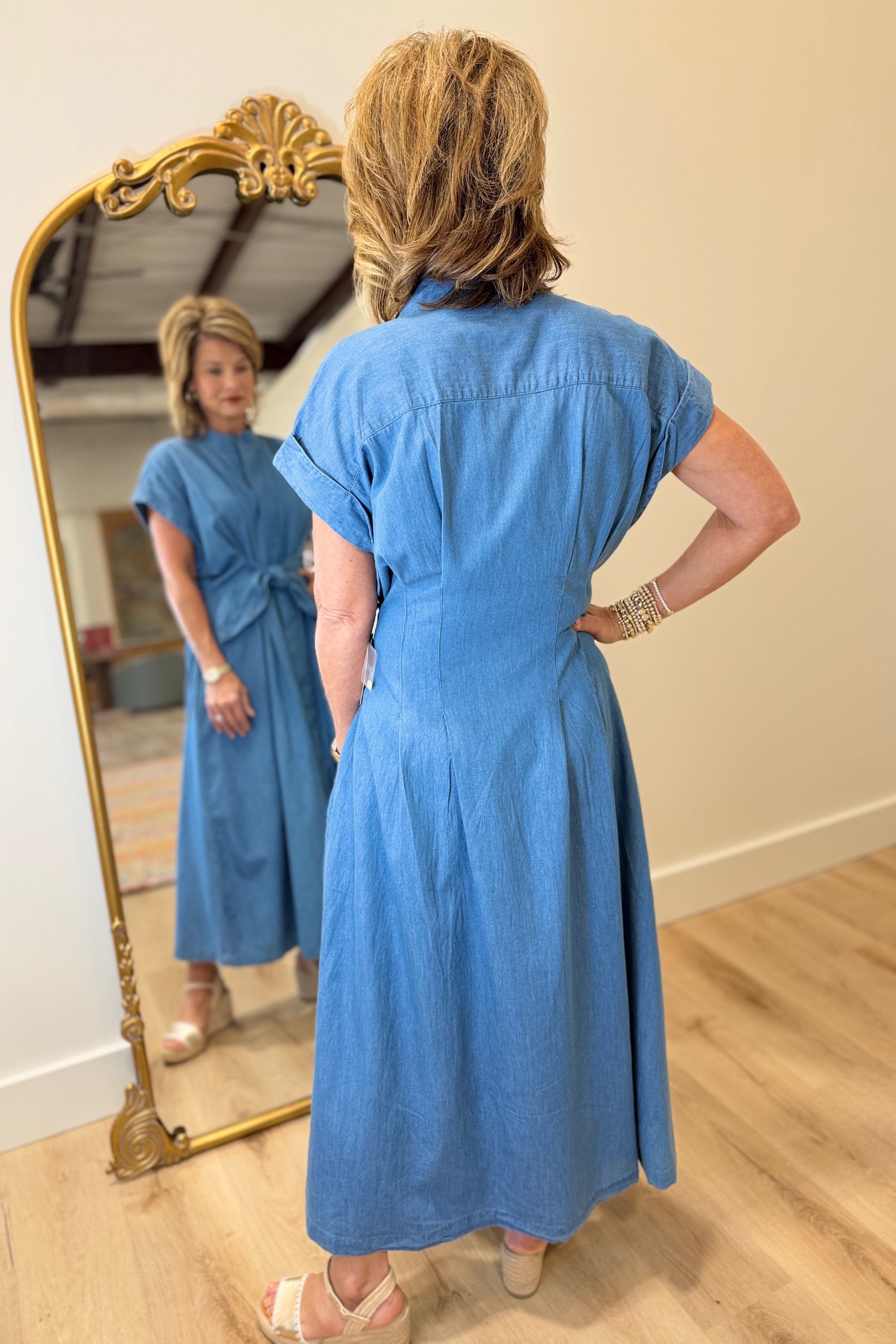 Tie Front Dress Indigo / XS