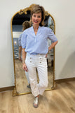 Charlie B Flare Pant White