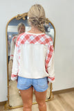 Peace Out Patchwork Tee Red Stone