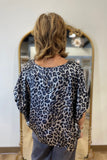 Silver Leopard Metallic Blouse