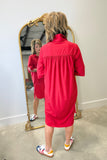 Joh Wendi Woven Tunic Dress Red