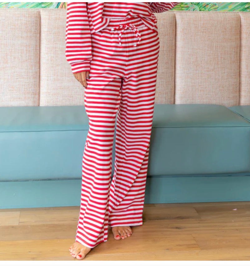 Lulu Mac Stripe Pant Red/White