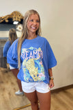 Dreamer Paradise Graphic Top Cobalt
