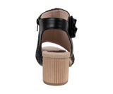 Zaki Block Heel Sandal Black