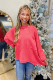 Unbe-leaf-able Oversized Sweater Melon.