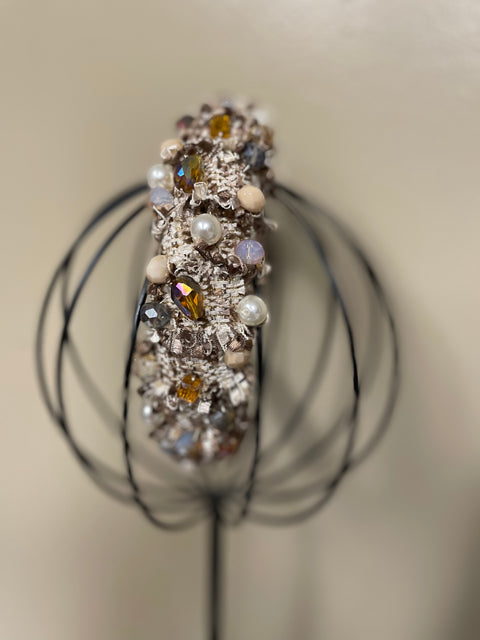 Jeweled Tweed Headband 5 Colors