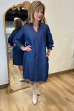 Foxcroft Abby Tencel Dress Navy
