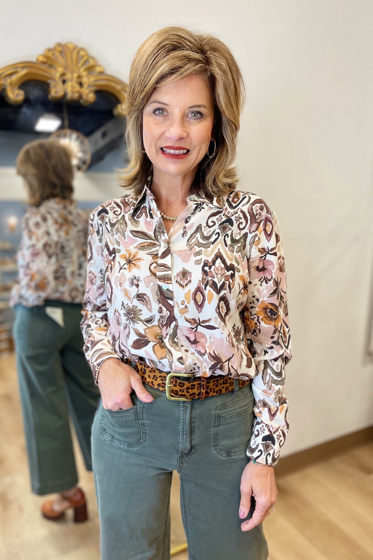 Charlie B LS Shirt Jacobean