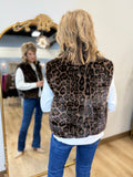 Renuar Faux Fur Vest Chestnut