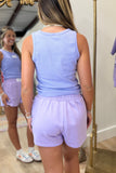 Lulu Mac Terrycloth Short Lavender