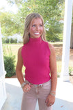 Layer Perfect Sleeveless Sweater Crop Berry