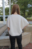 Pearls & Bows Sleeveless Sweater Ecru