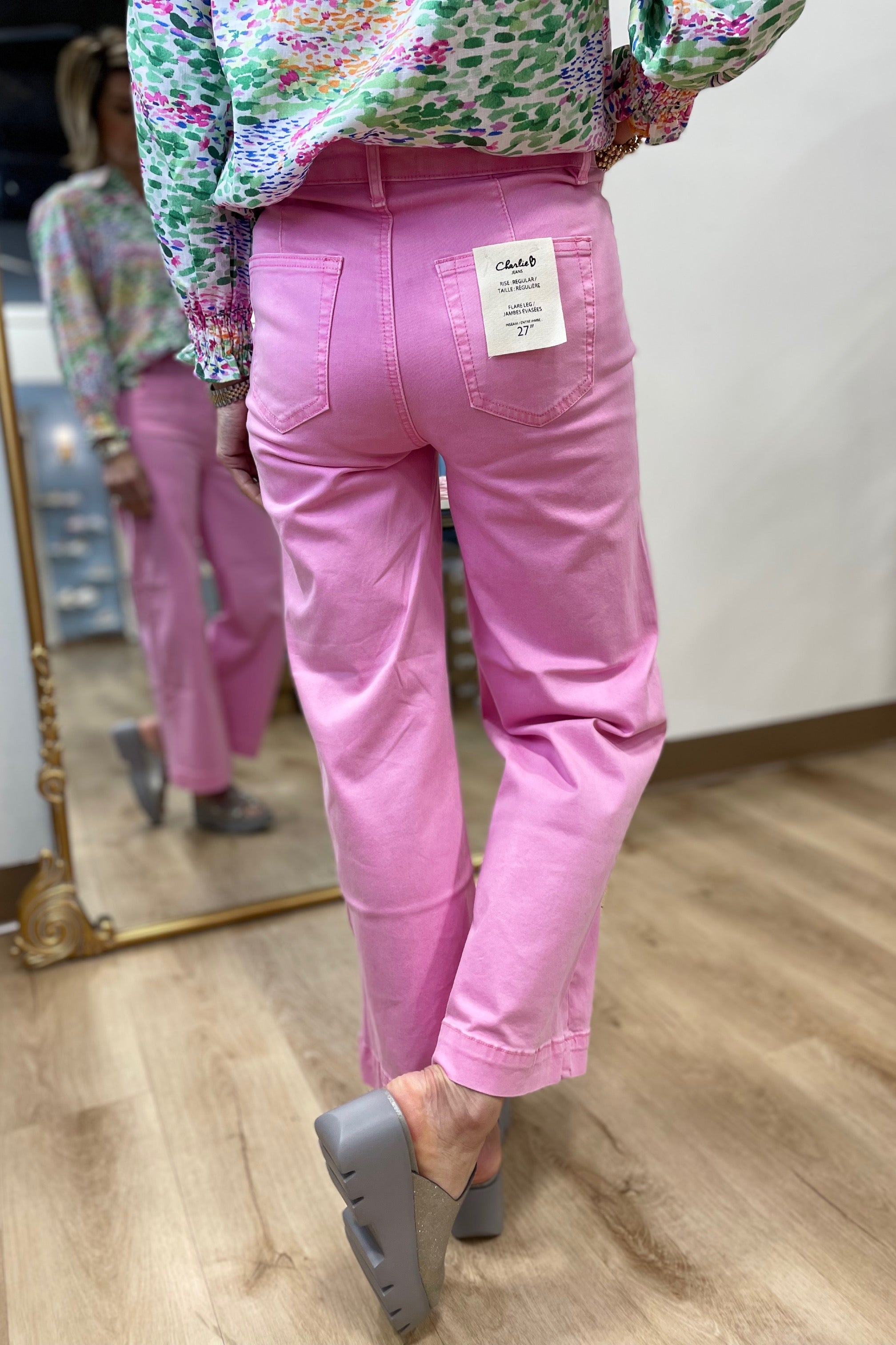 Charlie B Cropped Leg Pant Begonia