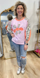 Dear Daisy Color Block Tee Pink