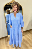 Mary Square Cameron Dress Blue