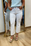 Hidden Happi Cropped Flare White
