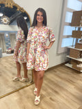 Flora Balloon Sleeve Flower Print Dress