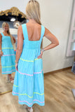 Risen Indeed Rick Rack Dress Blue