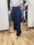 Charlie B Flare Leg Jean Deep Blue