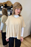Renuar Poncho Style Sweater Tan