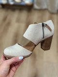 Toms Milan Block Heel Shoe Natural