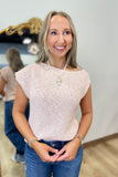 Sidney Slub One Shoulder Sweater Blush
