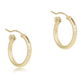 E Newton Round Gold .5" Hoop Textured
