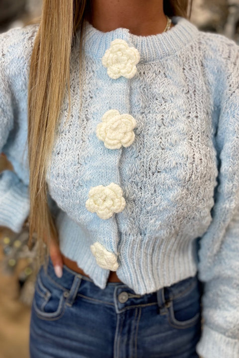 Serene Style 3D Sweater Blue