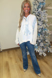Floral Symphony Hoodie Ivory