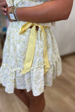 April Flowers Bow Skort Set Yellow