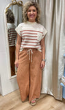 Good to Go Wide Leg Pant Brown Sugar