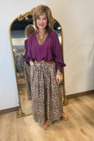 Umgee Leopard Print Skirt Pants