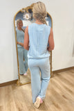 Play Ball 2 Piece Knit Pant Set Blue