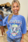 Rock N Roll 1981 Eagle Vintage Graphic Tee Cobalt