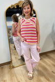 Charlie B Crochet Sleeveless Top Begonia