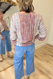 Charlie B V Neck Sweater Rosebud