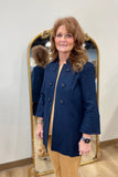 Multiples Double Button Lined Jacket Midnight