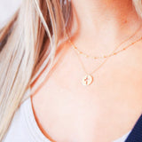 E Newton 16" Necklace Gold Blessed Crystal Charm