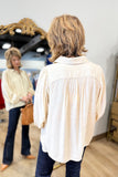 Umgee Puff Sleeve Blouse Ecru