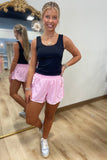 Prissy Pleated Side Short Pink