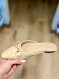 ShuShop Alexandra Flat Mule Bone Croc