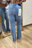 Risen High Rise Patch Pocket Straight Jean Medium