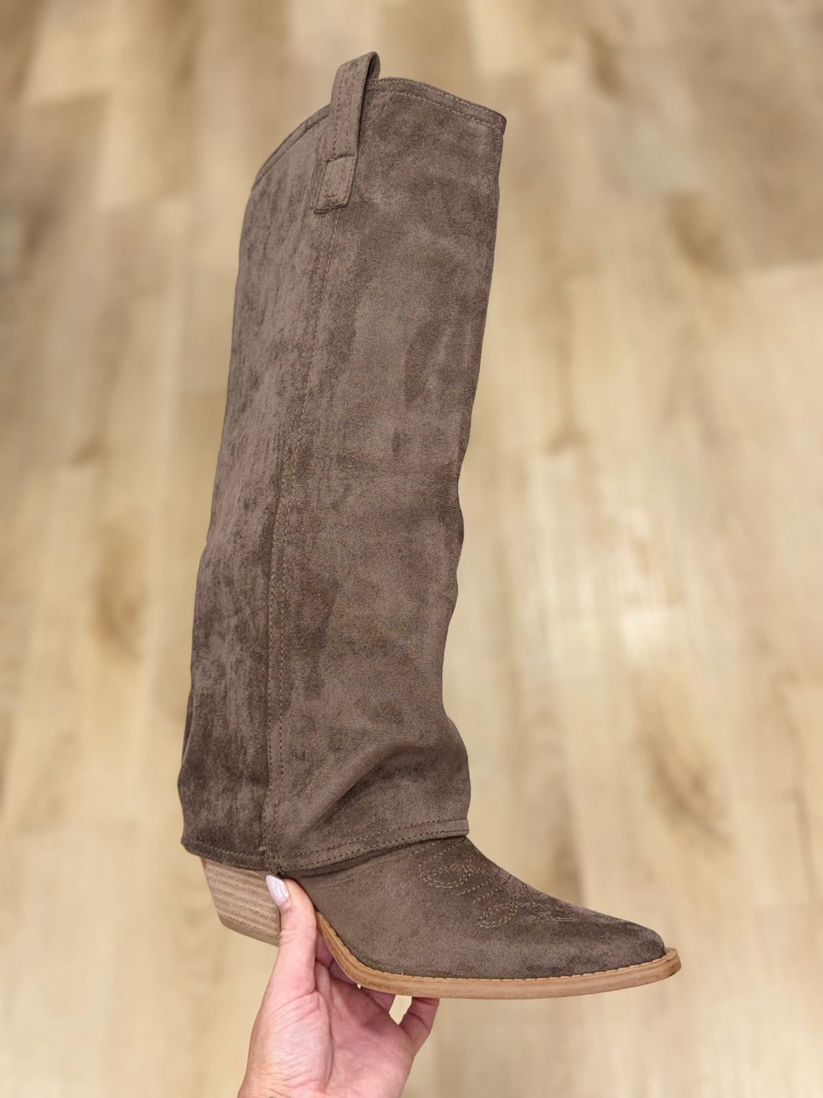 Pamela Tall Western Boot Coffee