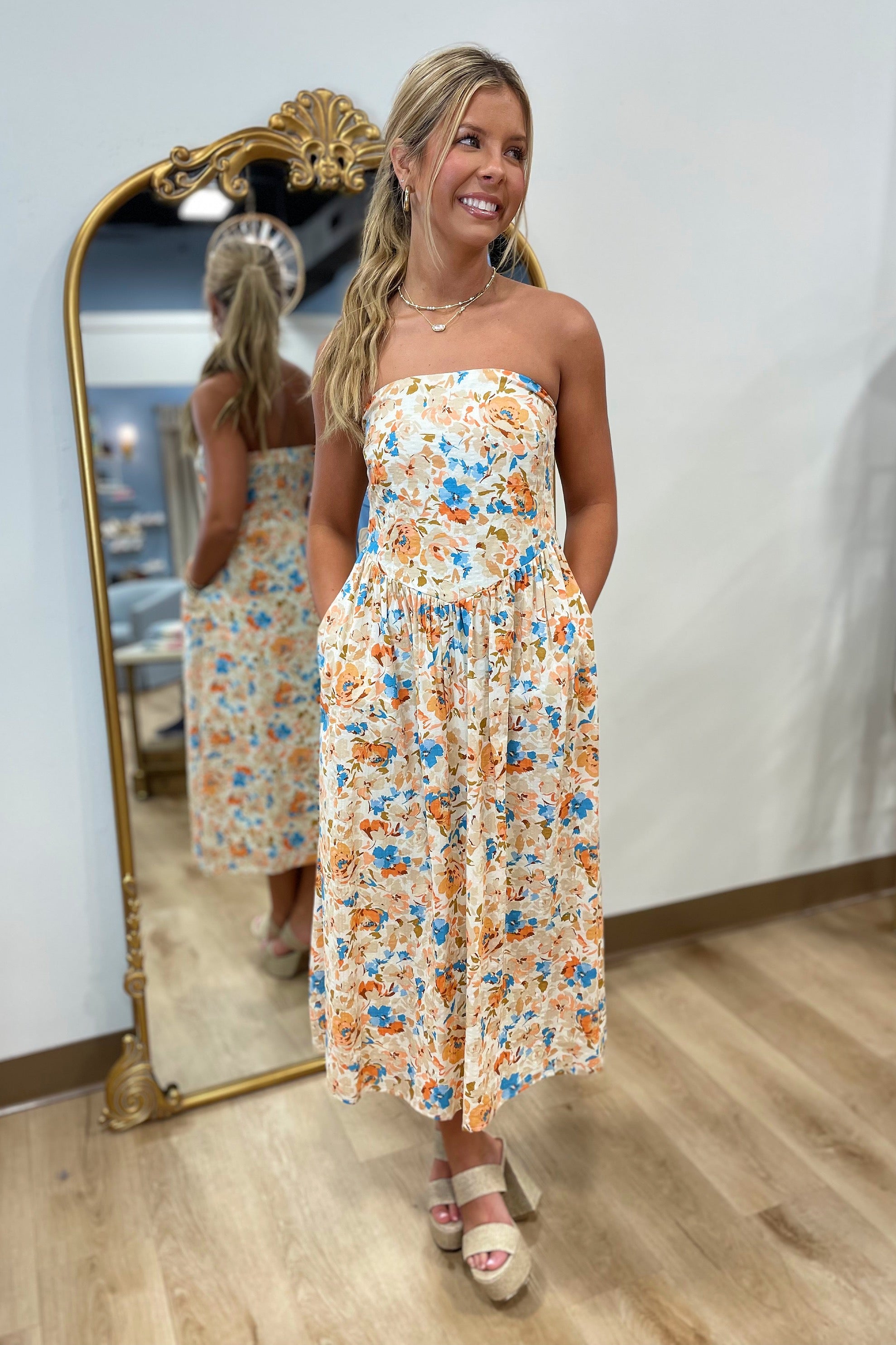 Sonoma Tubetop Midi Dress Multi