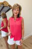Renuar Sleeveless Blouse Terracotta