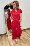 Let's Go 2 Piece Pant Set Red