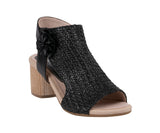 Zaki Block Heel Sandal Black