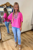 Barely Wild Leopard Top Pink