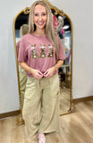 Leopard Bunny Tee Mauve